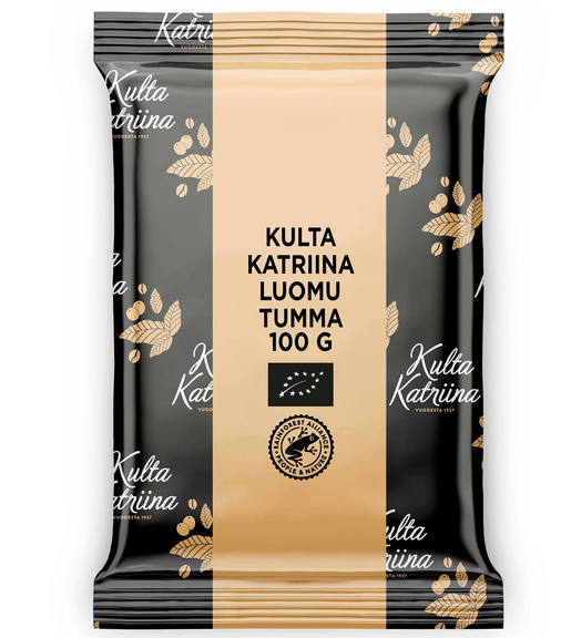 Kulta Katriina luomu tumma paahto kahvi 44x100g hieno jauhatus