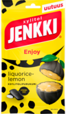 Jenkki Enjoy Liquorice-lemon xylitol chewing gum 100g