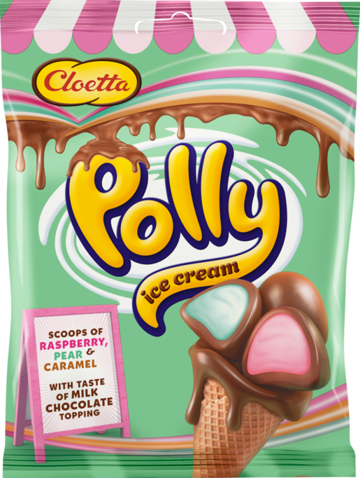 Cloetta Polly Ice Cream confectionery mix 180g