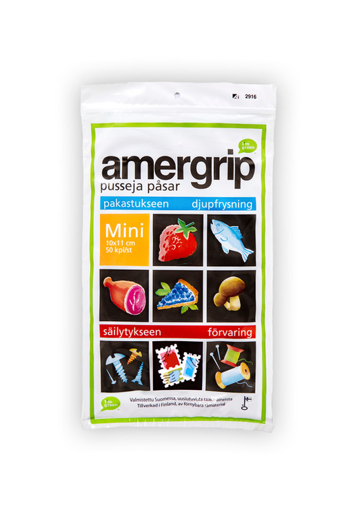Amergrip 0,2l mini green pakastepussi 50kpl