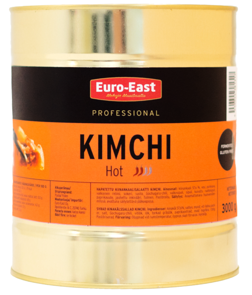 Euro-East Fermented chinese cabbage salad KIMCHI 3000g, Hot