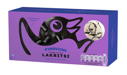 Pingviini licorice ice cream homepackage 1l