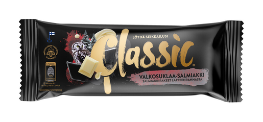 Classic vit choklad-salmiak glasspinne 100ml