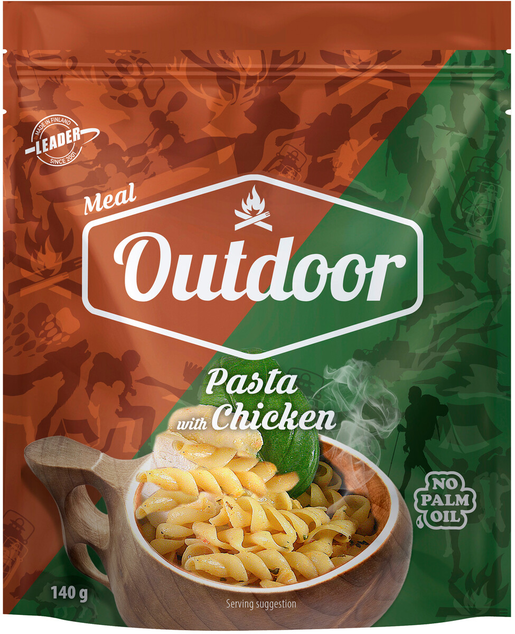 Outdoor outdoor meal meal ingrediends Chicken pasta 140 g