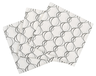 Metro napkin curve white 24cm 1/4-fold 2-ply 100pcs