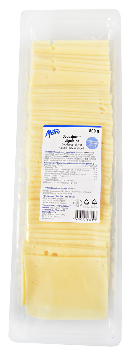 Metro Gouda juustoviipale 26% 800g laktoositon
