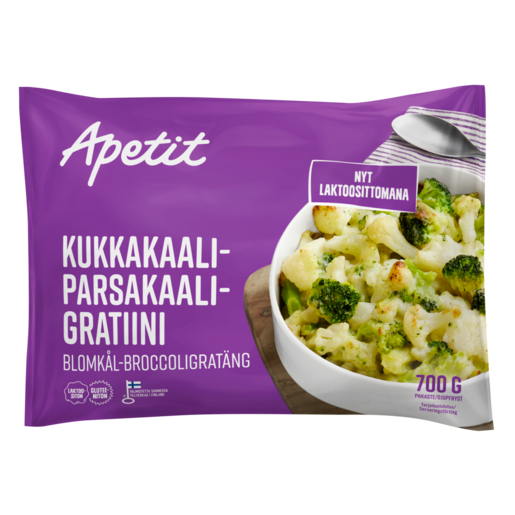 Apetit cauliflower-broccoli gratin 700g frozen