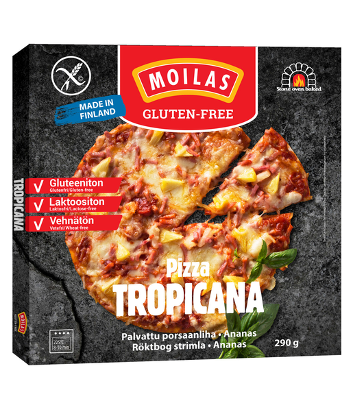 Moilas Tropicana pizza 290g gluten-free, frozen