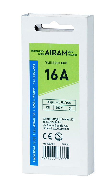 Airam 16A fuse 5-pack