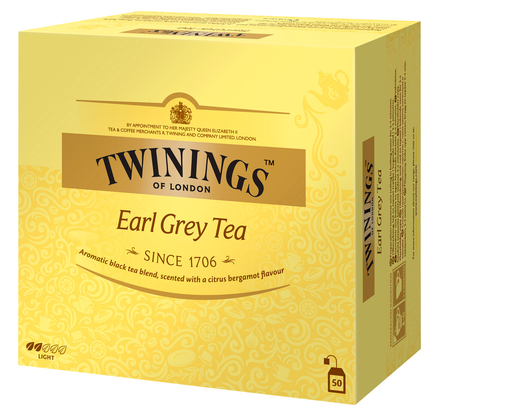 Twinings Earl Grey musta tea 50ps