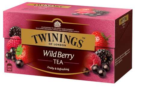 Twinings Wild Berries musta tee 25ps