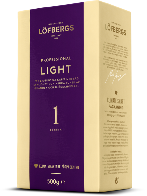 Löfbergs Professional Light suodantinkahvi 500g jauhatus 1,5