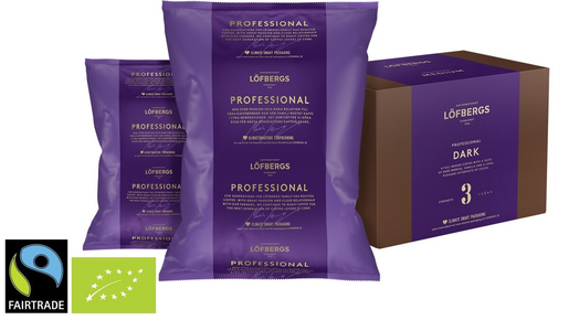 Löfbergs Professional luomu Dark kahvi 24x250g jauhatus 1,5 Reilu Kauppa