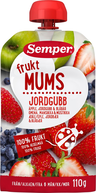 Semper Fruktmums strawberry, apple and blueberry fruit purée 6months 110g