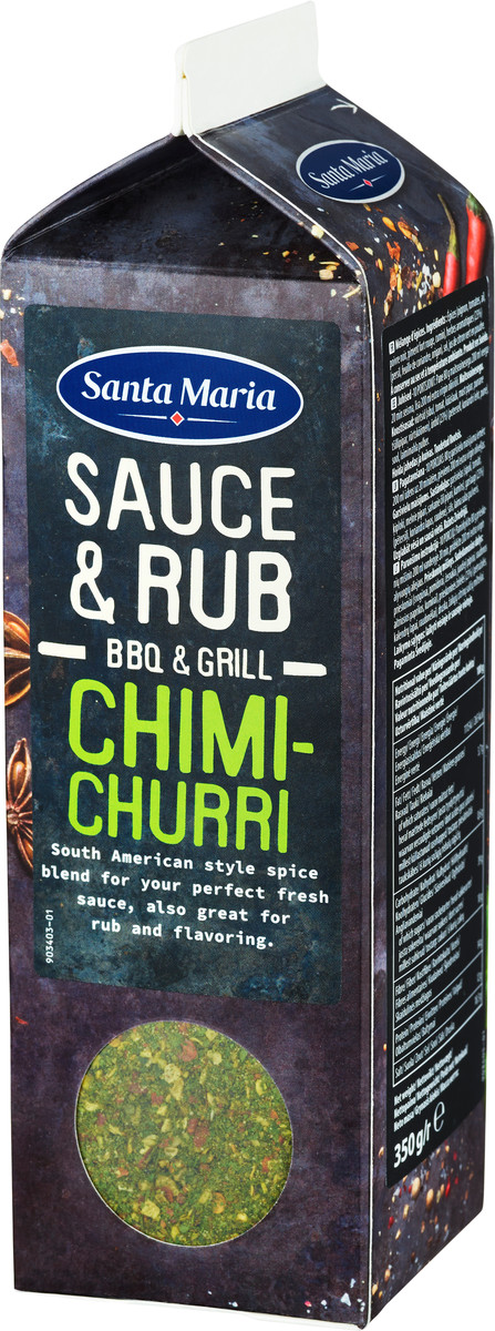 Santa Maria chimichurri BBQ sauce & rub mix kryddmix 350g
