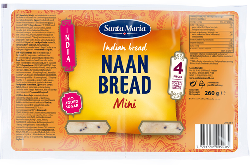 Santa Maria India naan bread mini 260g