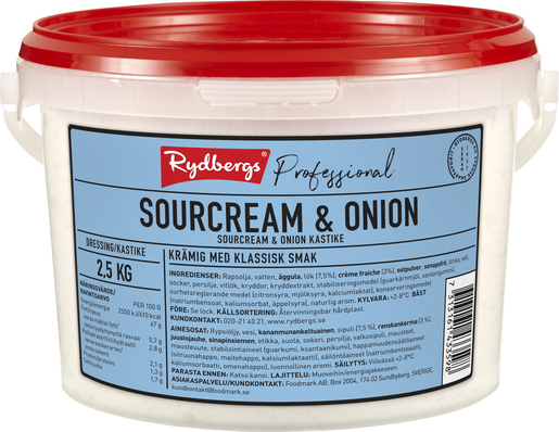 Rydbergs sour cream & onion sauce 2,5kg