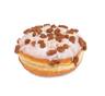 Vaasan Talvimunkki 60x70g deep-fried donut stuffed with cinnamon topping and topped with white glaze and decorated with gingerbread crushe, frozen