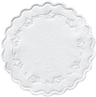 Duni 9cm 8-krs Romance valkoinen kupinalunen 250kpl