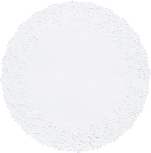 Duni valkoinen pyöreä reikäkuvioitu kakkupaperi 30cm 250kpl