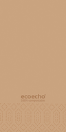 Duni ecoecho ruskea lautasliina 3-krs 1/8-taitto 40cm 250kpl