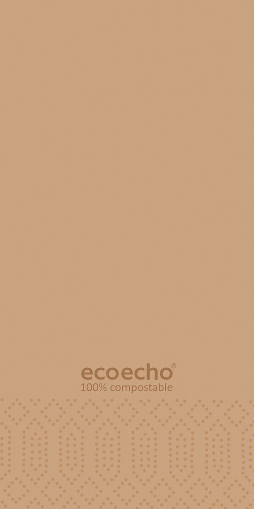 Duni ecoecho brown napkin 3-ply 1/8-folded 40cm 250pcs