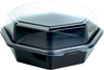 Duni Octaview black/transparent box+lid 190x190x80mm 270pcs