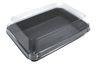 Duni svart transparent 350ml sushi box 185x134x54mm 200st