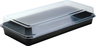 Duni black transparent 750ml lunchbox  270x135x54mm 160pcs hinged lid