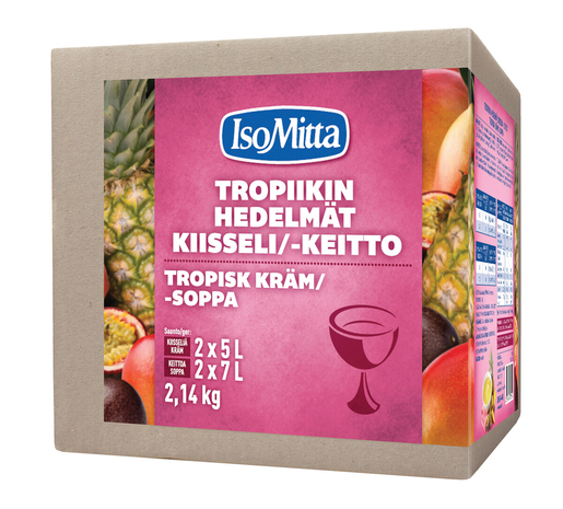 IsoMitta tropical fruit porridge/-soup ingredient for dessert 2x1070g