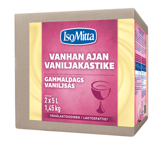IsoMitta traditional vanilla sauce ingredients 2x725g low lactose