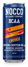 NOCCO BCAA Blood Orange aminohappoja, kofeiinia ja vitamiineja sisältävä hiilihapotettu energiajuoma 0,33l