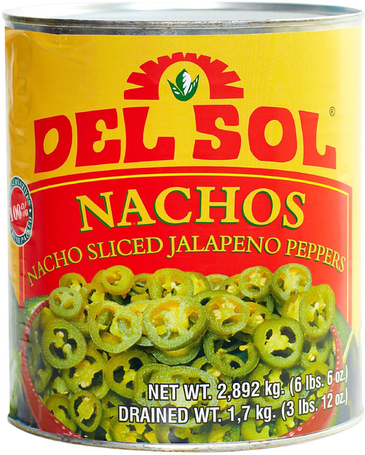 Del Sol green jalapeno slice 2,83kg