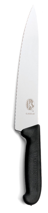 Victorinox Chef&#39;s knife serrated blade 22cm fibrox, plastic handle