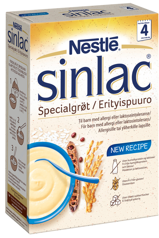 Nestlé Sinlac porridge powder 500g 4 months milk free, gluten free