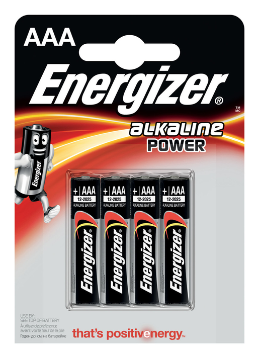 Energizer alkaliskt batteri Power AAA 4st