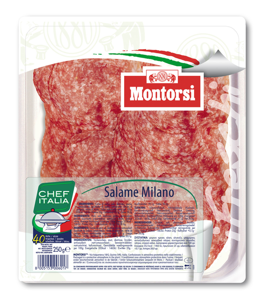 Montorsi salame Milano 250g sliced