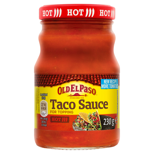 Old El Paso hot taco sauce 230g