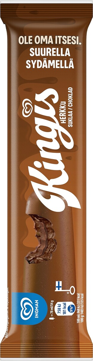 Ingman Kingis chocolate-dark chocolate 78ml ice cream stick