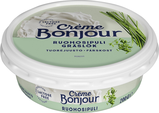 Creme Bonjour chive cream cheese 200g lactose free