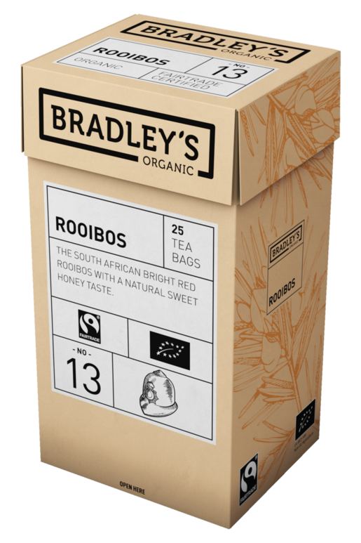 Bradley's Organic No.13 Rooibos Fairtrade rooibos tea 25pcs