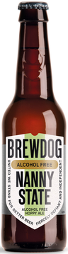 BrewDog Nanny State insanely hopped imperial mild 0,5% 0,33l Alkoholfritt öl flaska