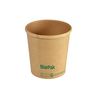 Biopak Ronda Short brown cardboard/PLA bowl 480ml, 97x99x100mm, 25pcs