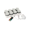 Duni led mini lamp kit 48x50mm 8pcs rechargeable incl. charger and remote control