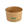 Biopak Ronda Slim brown cardboard/PLA bowl 550ml 117x117x74mm 35pcs