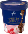 Fazer premium raspberry yoghurt gräddglass med fluffig chokladkärna 425ml