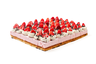 Reuter & Stolt strawberrygele plate cake with strawberry slices  a83gx48pcs 4,1kg gluten and lactse free, ready to eat, frozen