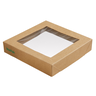 BIOPAK Viking Block box lid with window 140x140x29mm 300pcs cardboard/PLA