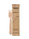 Biopak cutlery set waxed wood fork 160mm