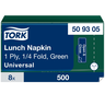 Tork lunch dark green napkin 1-ply 1/4-fold 32,5cm 500pcs
